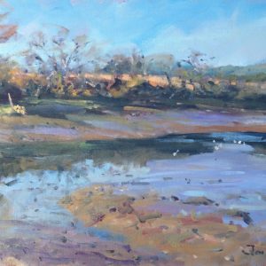 Estuary Tranquillity at Carew is an original painting by Jon Houser