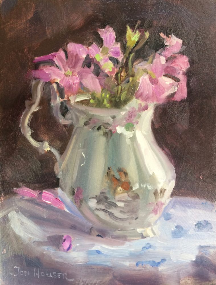 Royal Doulton Bramble Hedge Milk Jug with Pink Flowers is a painting by Jon Houser