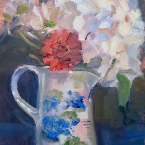 Flowers in a Portmeirion Jug is an original oil painting by Jon Houser