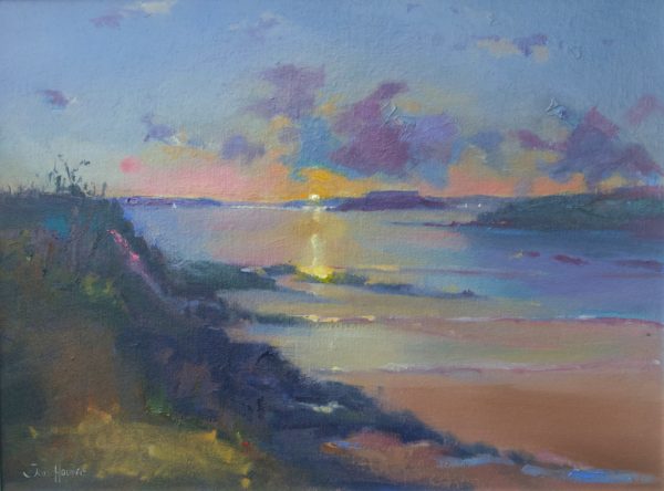 Sunset at Thorn Island is an original oil painting by Jon Houser