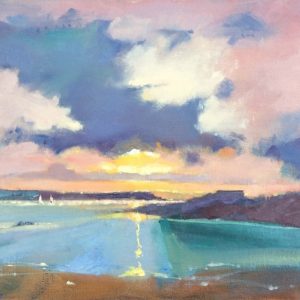 West Angle Bay Sunset original oil painting by Jon Houser