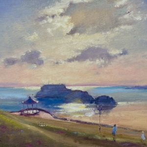 St Catherine's Island and the Bandstand by British Painter Jon Houser