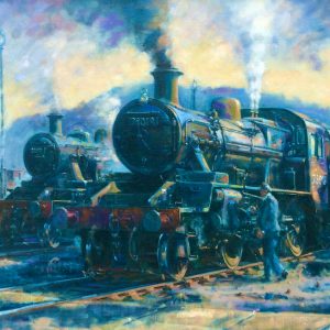 Preparing the Shires oil painting by Jon Houser