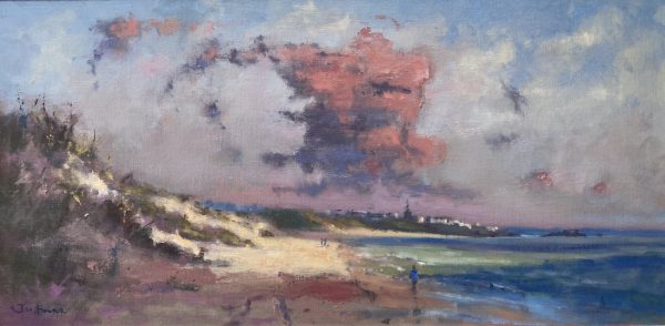 Beach Walkers Tenby original oil painting by Jon Houser
