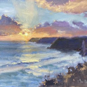 Pembrokeshire Coast Sunset painting by Jon Houser
