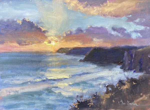 Pembrokeshire Coast Sunset painting by Jon Houser